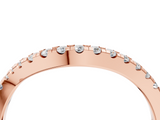 Rose gold Round Diamond Pavé Twist Band with U-Prong Setting_4