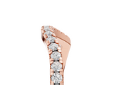 Rose gold Round Diamond Pavé Twist Band with U-Prong Setting_5
