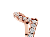 Rose gold Round Diamond Pavé V-Shaped Contour Band with Shared Prong Setting_9