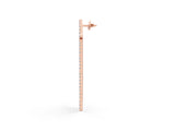 Rose gold Round Diamond Pavé Waterfall Drop Earrings_1