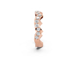 Rose gold Round Diamond Pavé Zigzag Eternity Band_6
