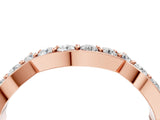 Rose gold Round Diamond Pavé Zigzag Eternity Band_8