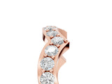Rose gold Round Diamond Pavé Zigzag Eternity Band_9