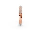 Rose gold Round Diamond Pave Eternity Band with Milgrain Edging_23