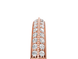 Rose gold Round Diamond Pave Eternity Band with Milgrain Edging_26