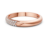 Rose gold Round Diamond Pave Eternity Band with Shared Prong Setting_2