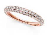 Rose gold Round Diamond Pave Set Eternity Band with Shared Prong Setting_112