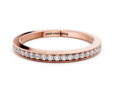 Rose gold Round Diamond Pave Set Eternity Band_19
