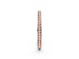 Rose gold Round Diamond Pave Set Eternity Band_21