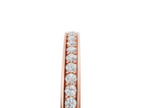 Rose gold Round Diamond Pave Set Eternity Band_24