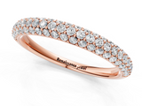 Rose gold Round Diamond Pave Set White Gold Eternity Band_21