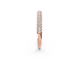 Rose gold Round Diamond Pave Set White Gold Eternity Band_22