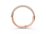 Rose gold Round Diamond Pave Set White Gold Eternity Band_23