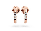 Rose gold Round Diamond Petite Huggie Hoop Earrings_4