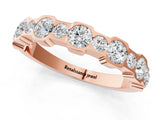 Rose gold Round Diamond Promise Ring with Round Diamond Accents_1
