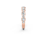 Rose gold Round Diamond Promise Ring with Round Diamond Accents_2