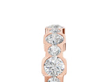 Rose gold Round Diamond Promise Ring with Round Diamond Accents_5