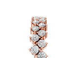 Rose gold Round Diamond Prong Set Chevron Band_14