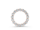 Rose gold Round Diamond Prong-Set Circle Pendant_14