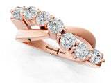 Rose gold Round Diamond Prong-Set Crossover Band_39