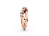 Rose gold Round Diamond Prong-Set Crossover Band_40