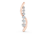 Rose gold Round Diamond Prong-Set Curved Pendant_6