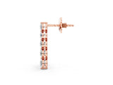 Rose gold Round Diamond Prong Set Drop Earrings_6
