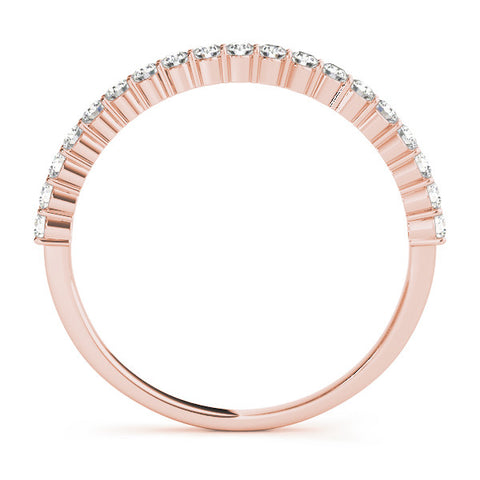 Rose gold Round Diamond Prong Set Eternity Band 1