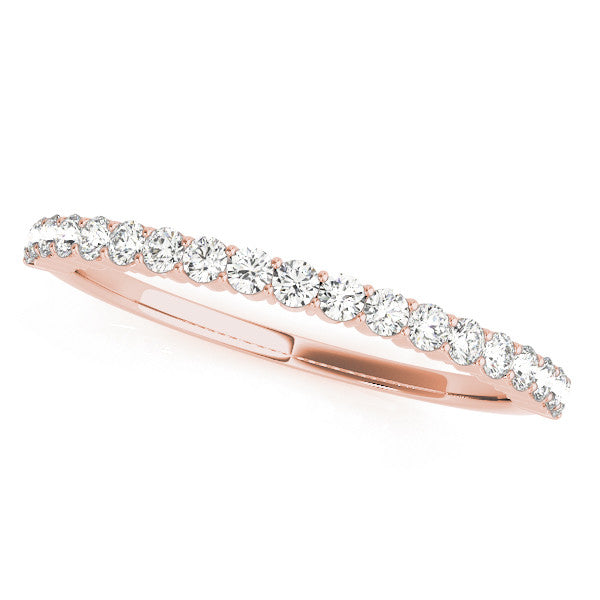 Rose gold Round Diamond Prong Set Eternity Band
