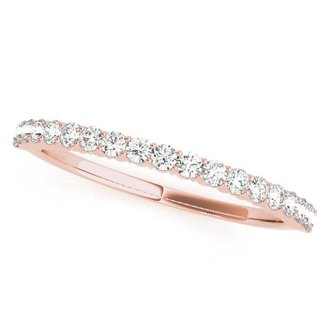 Rose gold Round Diamond Prong Set Eternity Band