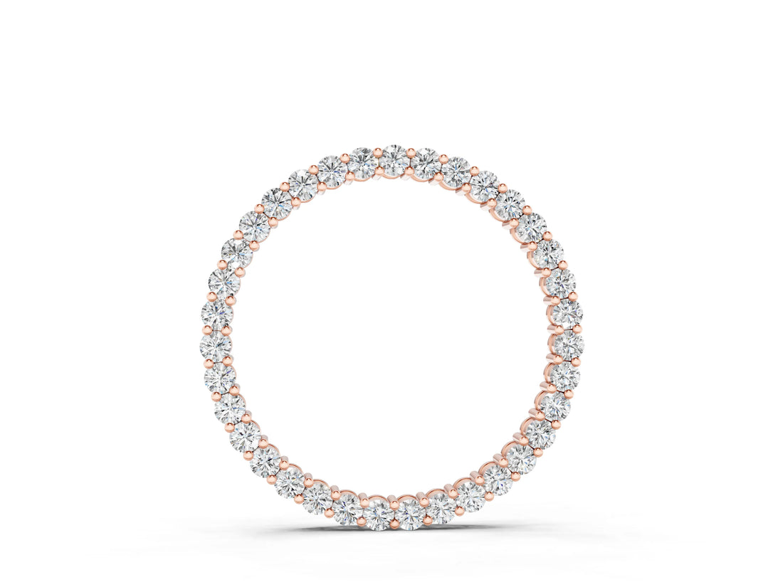 Rose gold Round Diamond Prong-Set Eternity Pendant_24