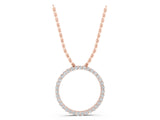 Rose gold Round Diamond Prong-Set Eternity Pendant_25