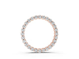 Rose gold Round Diamond Prong Set Eternity Pendant_6