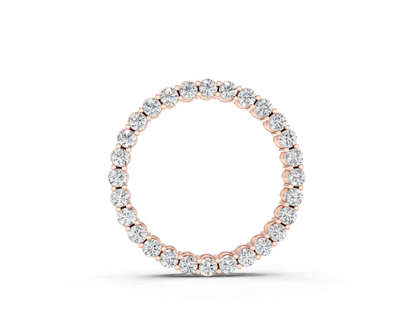 Rose gold Round Diamond Prong Set Eternity Pendant