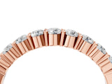 Rose gold Round Diamond Prong Set Half-Eternity Band_10