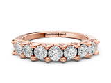 Rose gold Round Diamond Prong-Set Half Eternity Band_2