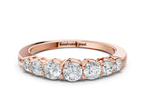 Rose gold Round Diamond Prong-Set Half-Eternity Band_2