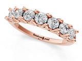 Rose gold Round Diamond Prong-Set Half Eternity Band_3