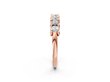 Rose gold Round Diamond Prong-Set Half Eternity Band_4