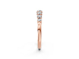 Rose gold Round Diamond Prong-Set Half-Eternity Band_4