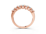 Rose gold Round Diamond Prong-Set Half Eternity Band_5