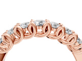 Rose gold Round Diamond Prong-Set Half Eternity Band_6