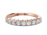 Rose gold Round Diamond Prong Set Half-Eternity Band_6
