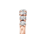 Rose gold Round Diamond Prong-Set Half-Eternity Band_7