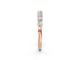 Rose gold Round Diamond Prong Set Half-Eternity Band_8