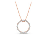 Rose gold Round Diamond Prong-Set Halo Pendant_7