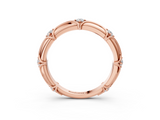 Rose gold Round Diamond Prong-Set Milgrain Eternity Band_26