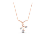 Rose gold Round Diamond Prong Set Pendant_7