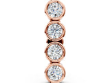 Rose gold Round Diamond Row Flatback Earring