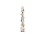 Rose gold Round Diamond S-Curve Prong Set Pendant_6